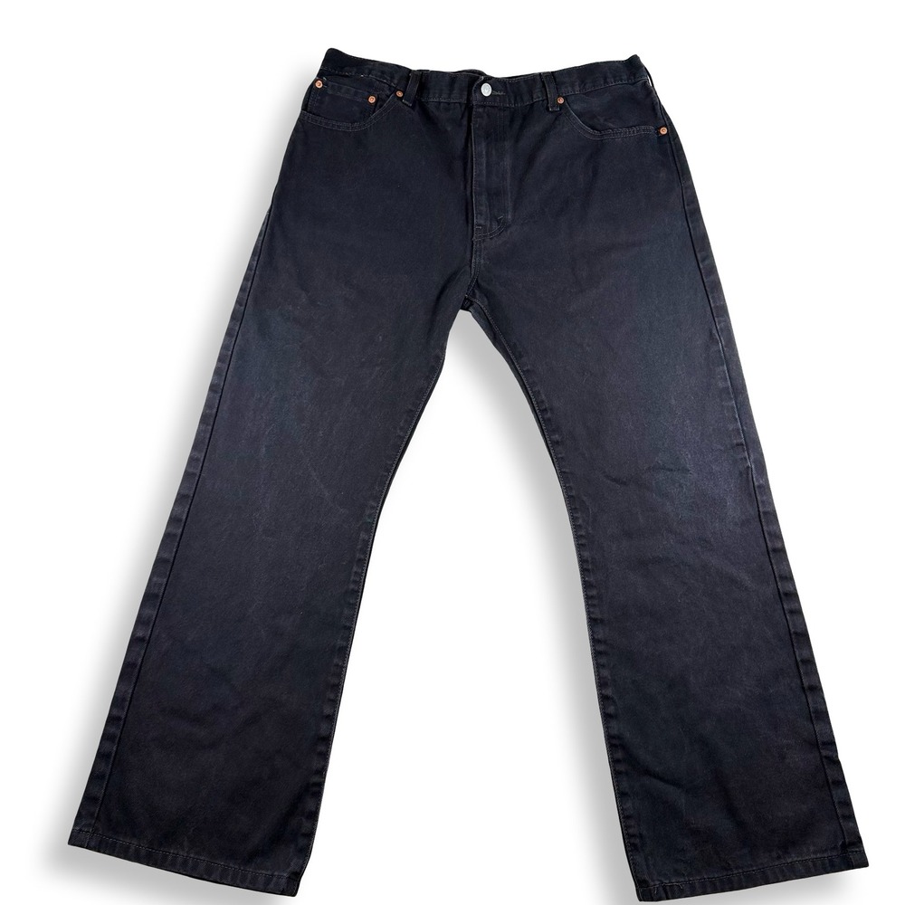 Levis 517 Slim Bootcut Jeans Mens 40x32 Black Denim Pants 00527-0480